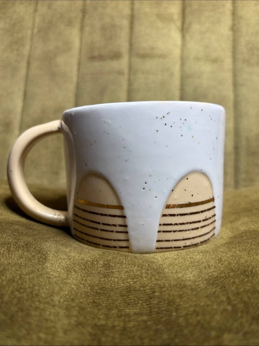 Cathy Terepocki for Anthropologie Ontario Speckled Coffee Mug - Gold & Brown